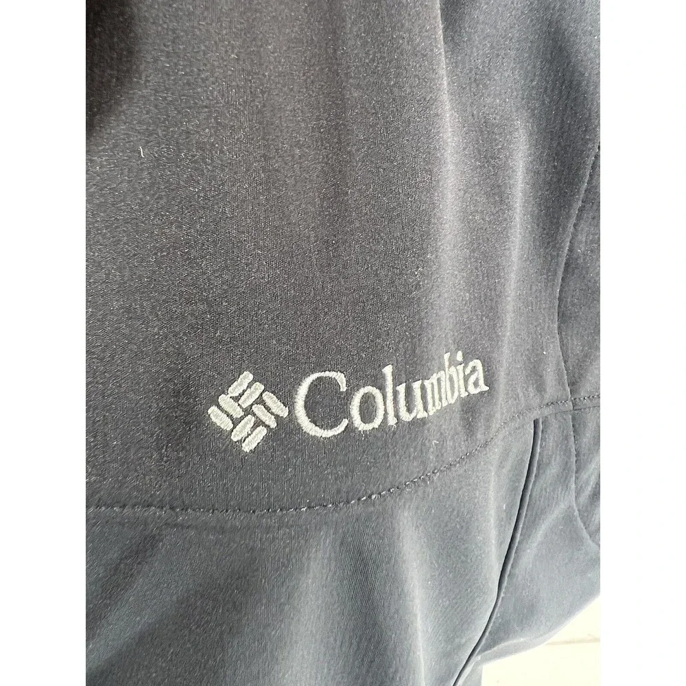 Columbia Fleece Vest Mens XL Black Full Zip Gorpcore Hiking Outdoor Layer